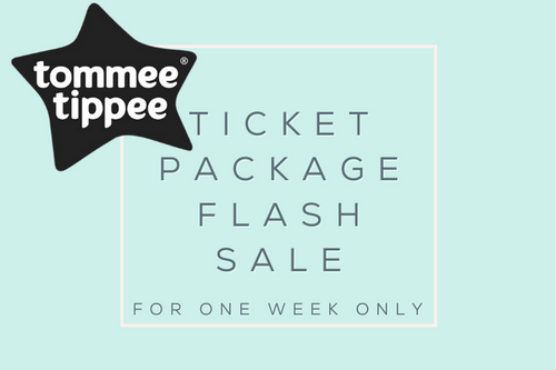 Tommee Tippee Ticket Package Flash Sale for one week only!